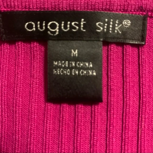 August Silk Women's Pink Crew Neck Sweater - Picture 2 of 5